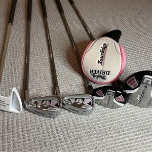 Tour Edge Bazooka HT Youth Golf Club Set with driver cover